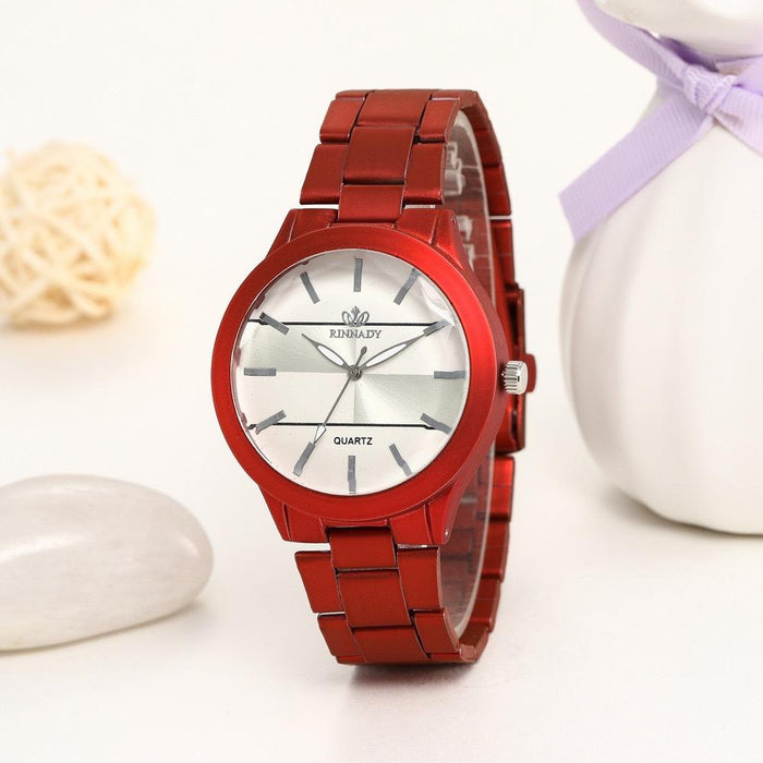 New Stainless Steel Women Wristwatch Quartz Fashion Casual Clock LLZ22221