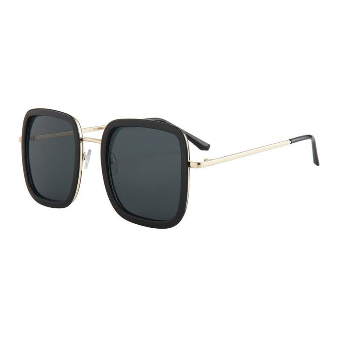 Large frame Black Sunglasses Black Circle Metal Sunglasses