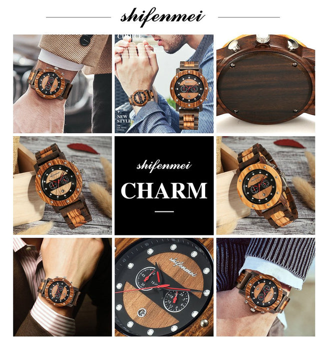 New Steel Room Men's Fashion Retro Multifunctional Quartz Watch