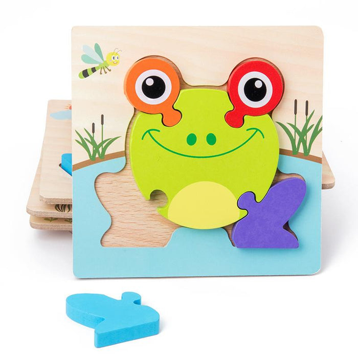 Wooden 3d Three-dimensional Buckle Jigsaw Puzzle for Children