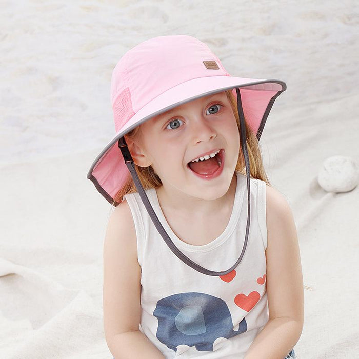 Children's Summer Uv50 + Breathable Sunscreen Shawl Hat