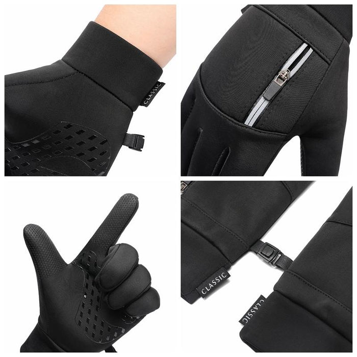 Touch Screen Men Cycling Gloves Waterproof