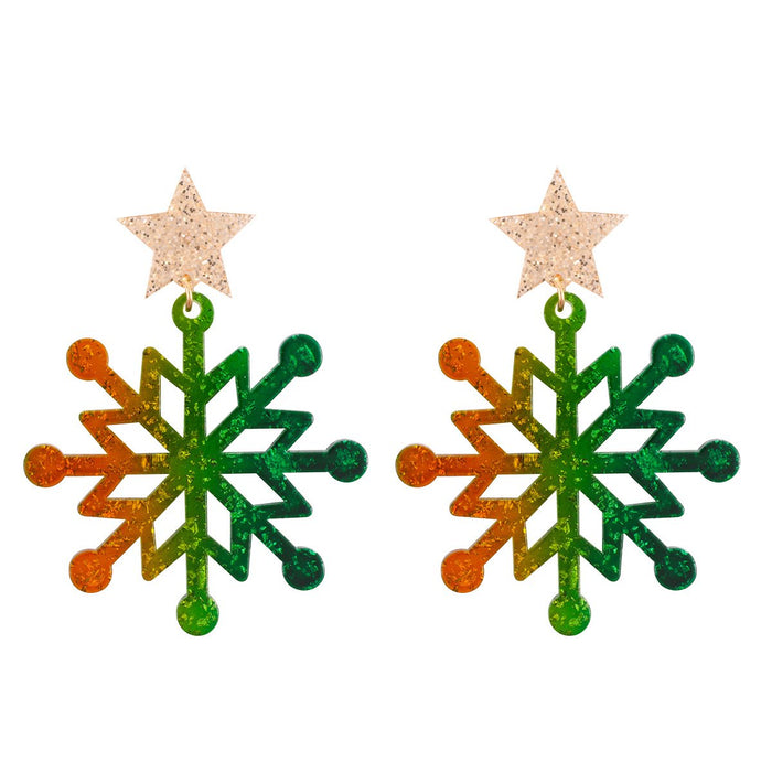 New Acrylic Snowflake Women's Earrings