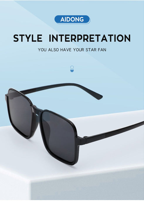 Large frame mirror male sunscreen Sunglasses UV protection