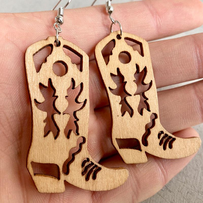 Creative Personality Exaggerated Wooden Women's Earrings