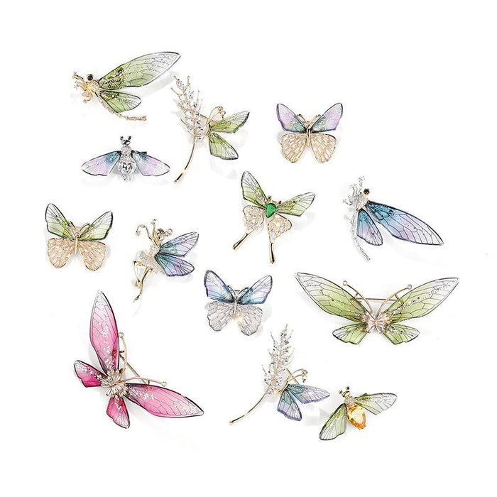 Transparent Wings Dragonfly Brooch Clothing Accessories Butterfly Corsage Bee Pin