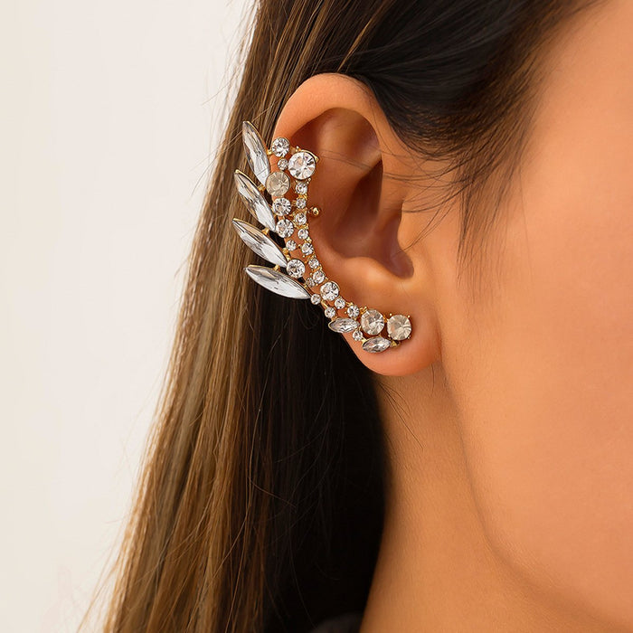 Simple Rhinestone C-type Retro Versatile Earbone Clip