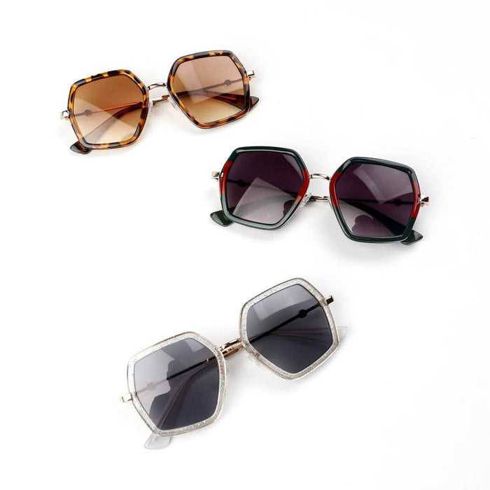Rhinestone frame of children's anti ultraviolet Sunglasses