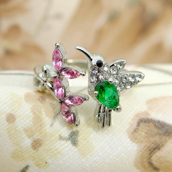Pop Bird Emerald Color Zircon Women's Ring