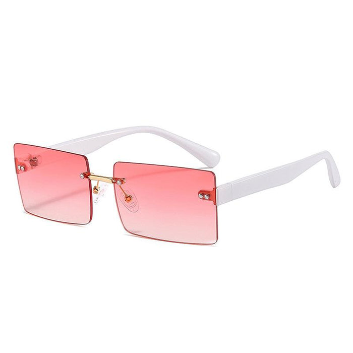 Square frameless colour candy Sunglasses