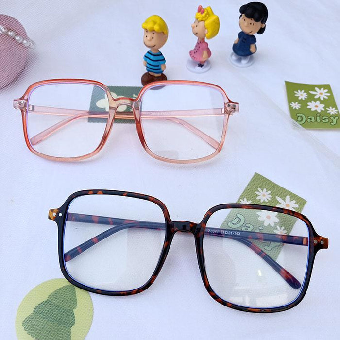 Blue Light Proof Square Eye Protection Large Frame Glasses