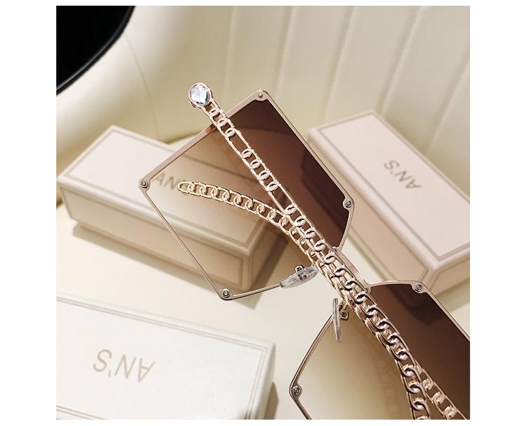 Metallic framed Tan Sunglasses