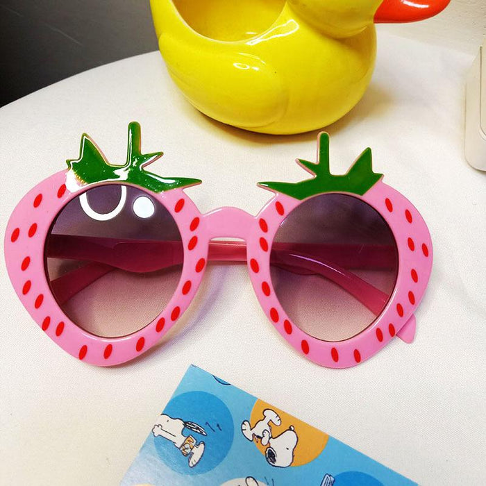 Fashion Cartoon Strawberry Children's Decorative Sunglasses