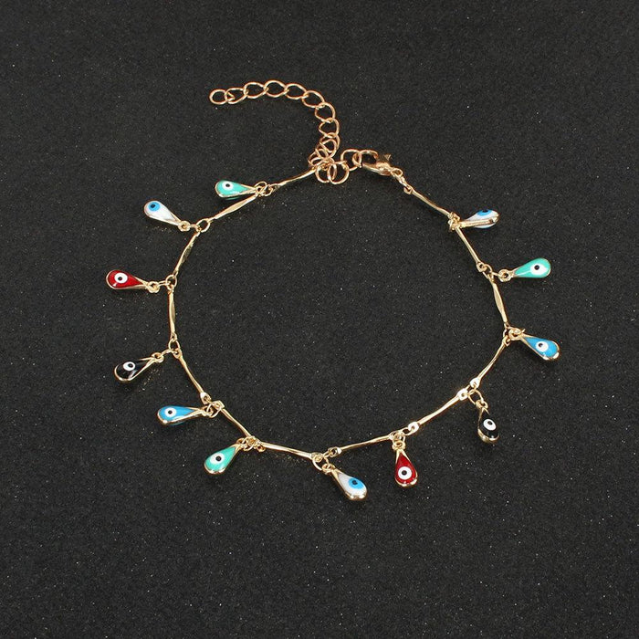 Fashion Simple Female Butterfly Star Devil's Eye Anklet
