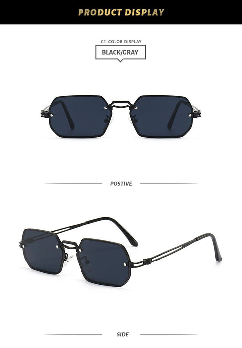 Metal sunglasses personality small frame