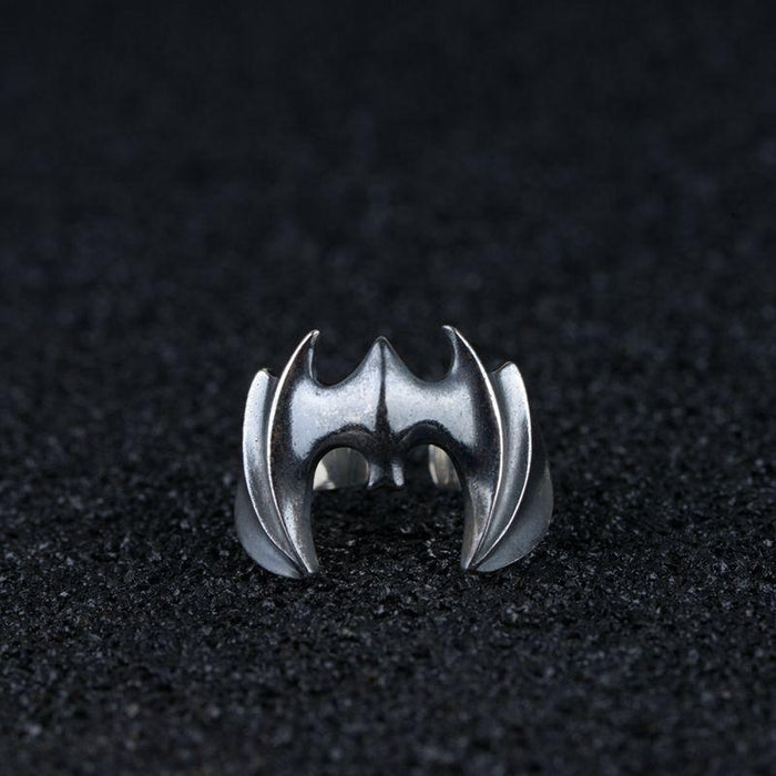 Bat Pattern Domineering Exaggerated Male Ring Adjustable Opening Jewelry