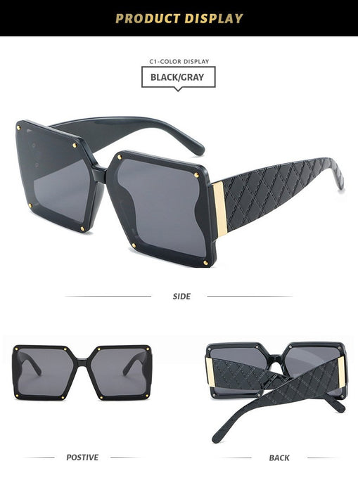 Box conjoined Sunglasses rivets