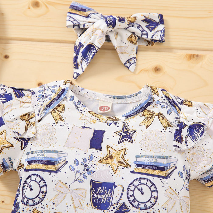 Spliced mesh two-piece children's set