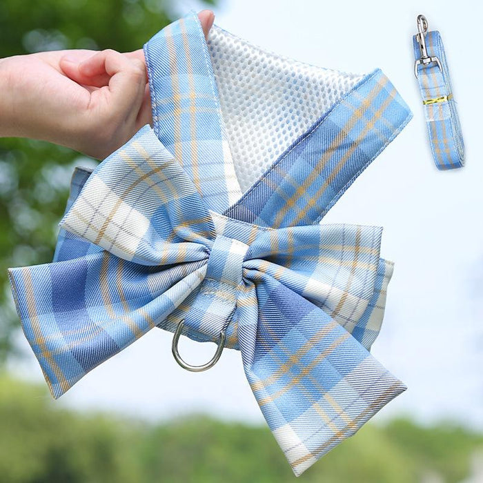 Big Bow-knot Dog Harness And Leash Suit Accessories