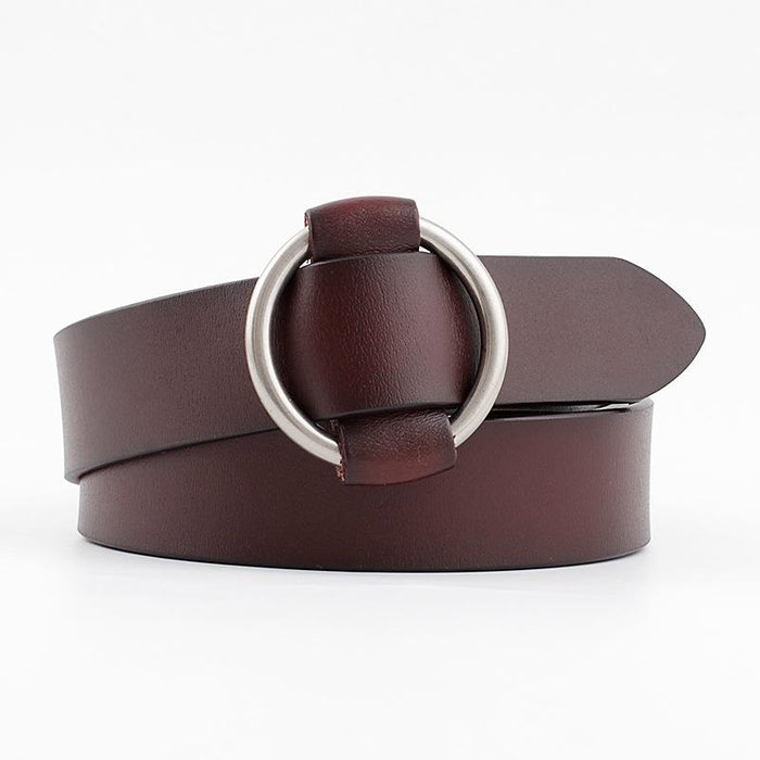 Genuine Leather Fashion Punch Free Women Belt