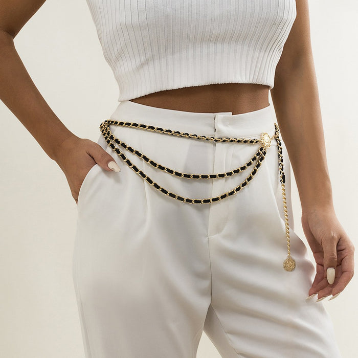 Sexy Flannel Waist Chain Women's Retro Body Chain