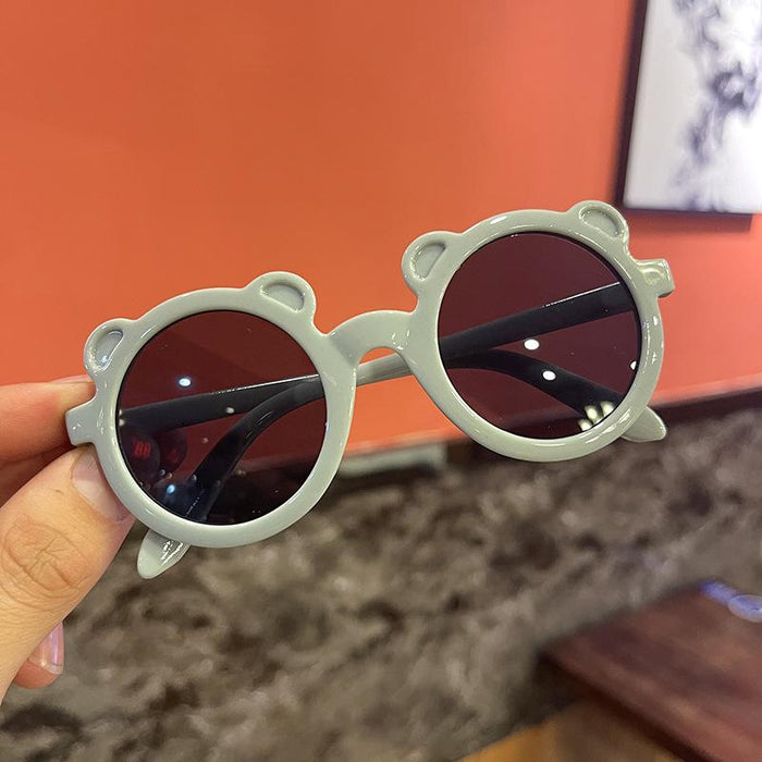 Children's round frame bear sunglasses and sunglasses