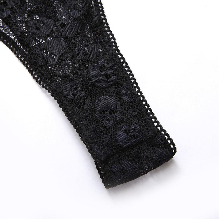 Women's Lace Stitching Underwear Sexy Alphabet Lingerie Set