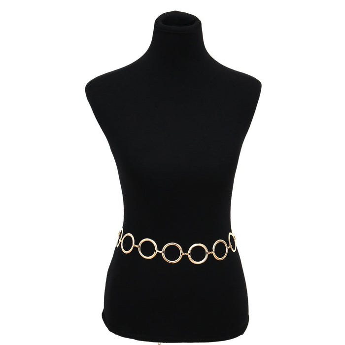 Simple Retro Geometric Round Women's Waist Chain