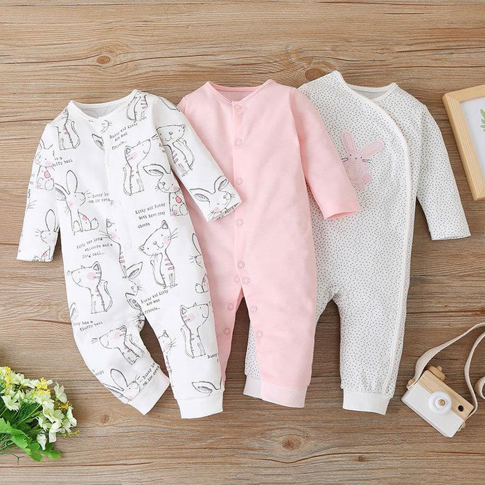 3pcs Pack Infant Romper Baby Cartoon Jumpsuit