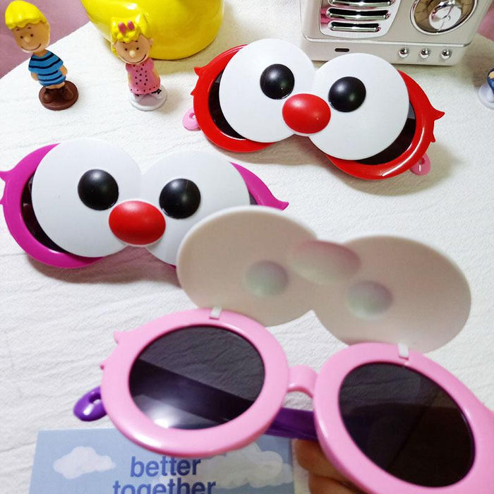 Children's Decorative Flip Big Eye Anti Ultraviolet Glasses
