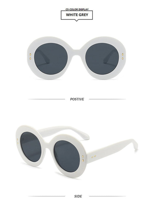 Rice nail round frame sunglasses RETRO SUNGLASSES