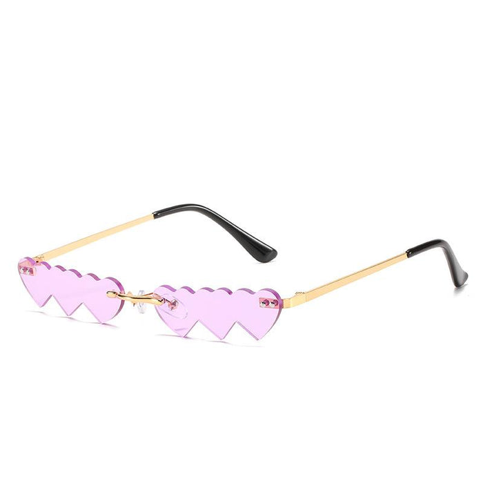 Sunglasses Women's personality frameless love
