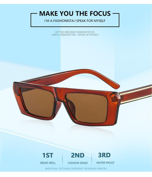 Square small frame sunglasses