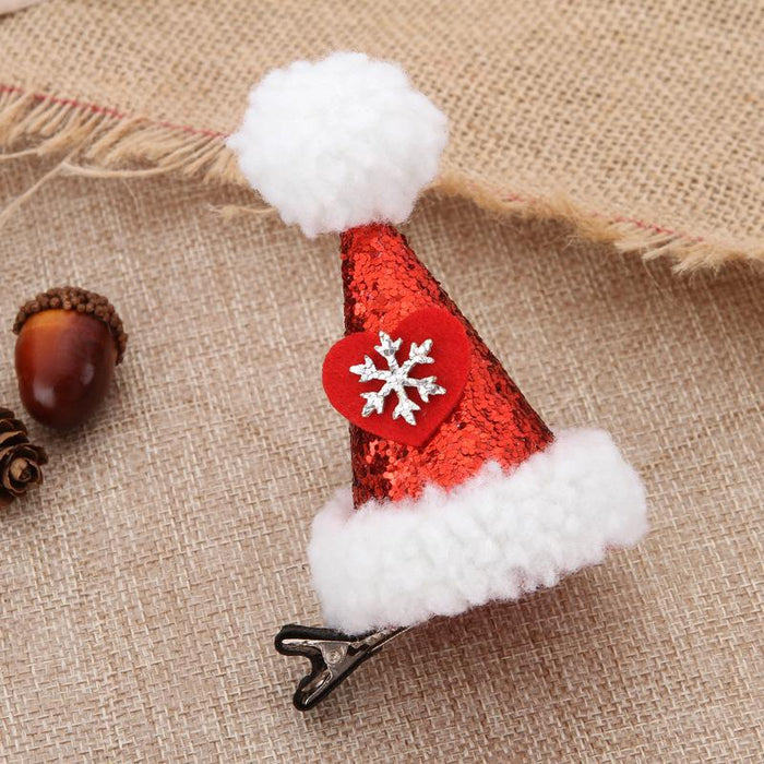 Christmas Hat Style Hairpin Children's Hair Clip