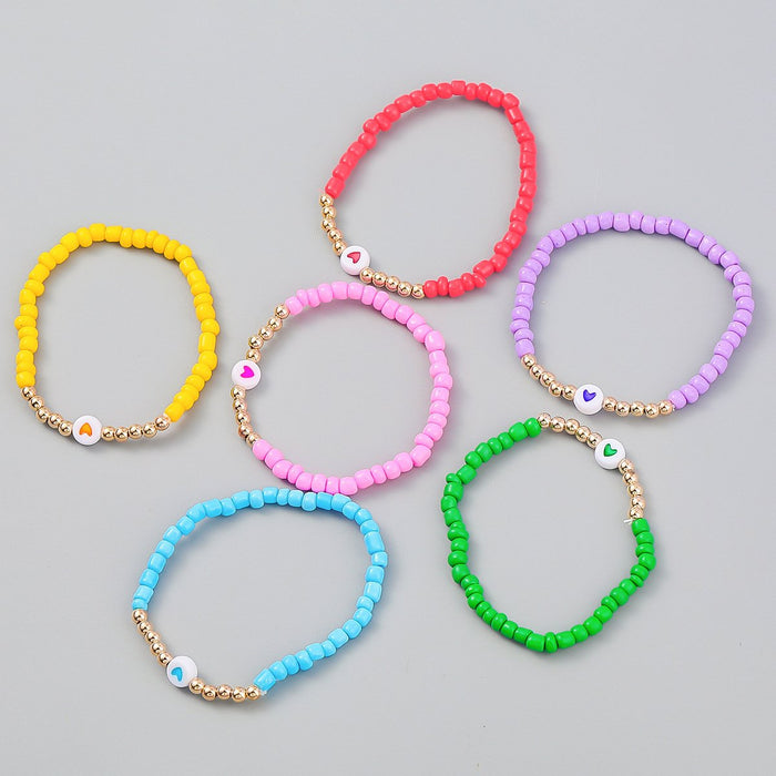 Three Pcs/Set Fashion Resin Beads Bracelet Set