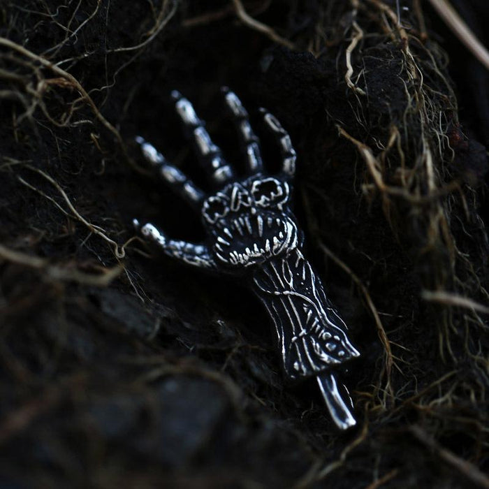 Men's Stainless Steel Skeleton Hand Jewelry(Only Pendant, No Necklace)