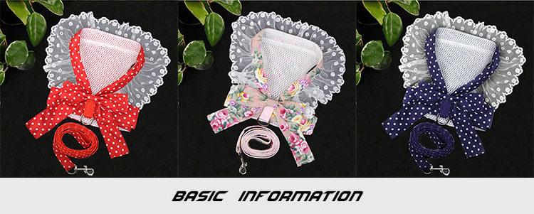 Cute Bow-knot Small Dog Harness Vest Leash Suit Pet Accessories