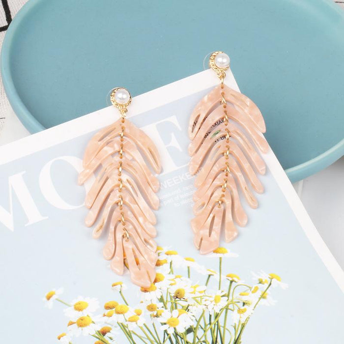 Female Jewelry Creative Personality Fashion Fishbone Earrings