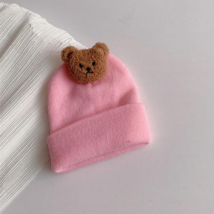 Cartoon Bear Toddler Soft Cute Winter Warm Hat