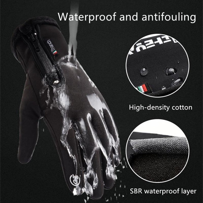 Touch Screen Men Cycling Gloves Waterproof
