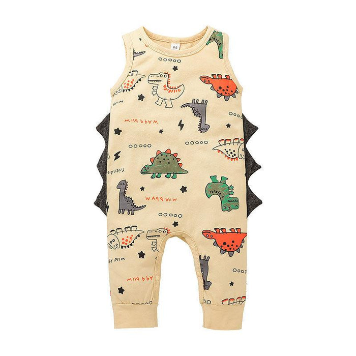 Summer Boys Cartoon Dinosaur Newborn Jumpsuit