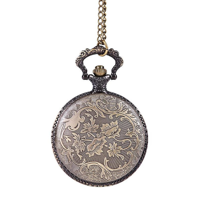 Nostalgic Carved Mercedes Benz Steed Pocket Watch