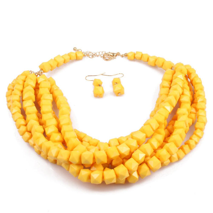 Ladies Jewelry Beaded Fashion Personality Layered Necklace