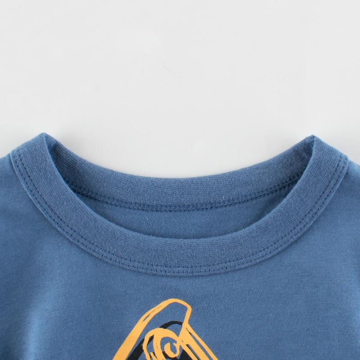 Children's short sleeved T-shirt boys' excavator