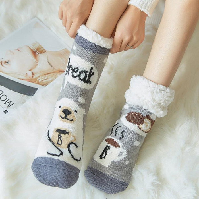 Cute Warm Socks Thicken Plus Cotton Winter Women Socks
