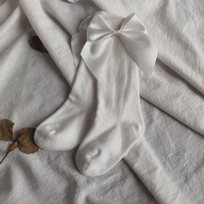 Big Bow Long Soft Cute Kids Christmas Sock