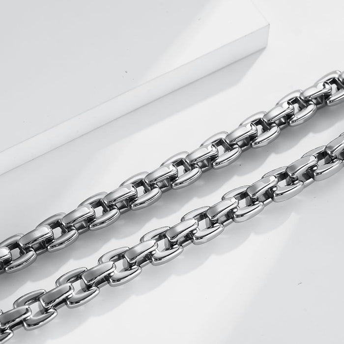 Hip Hop Silver Thick Chain Cross Chain Necklace Male