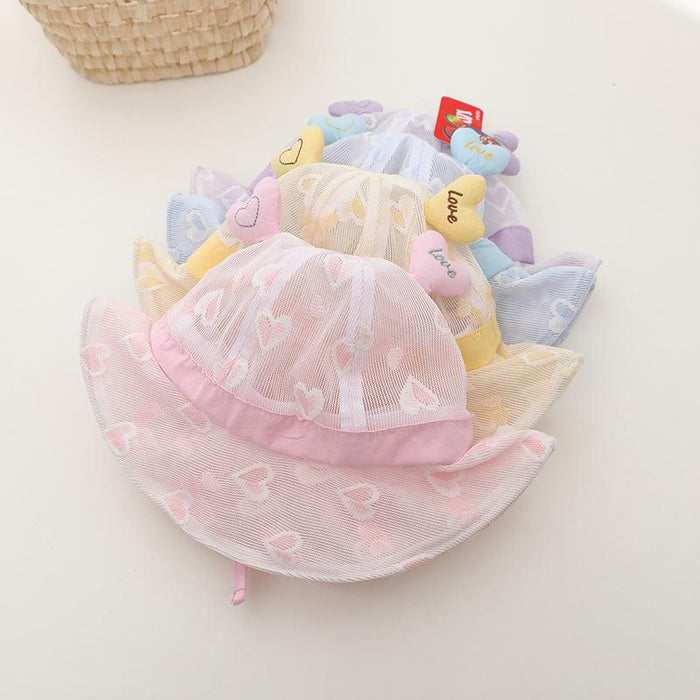 Summer Lace Cute Love Children's Mesh Hat
