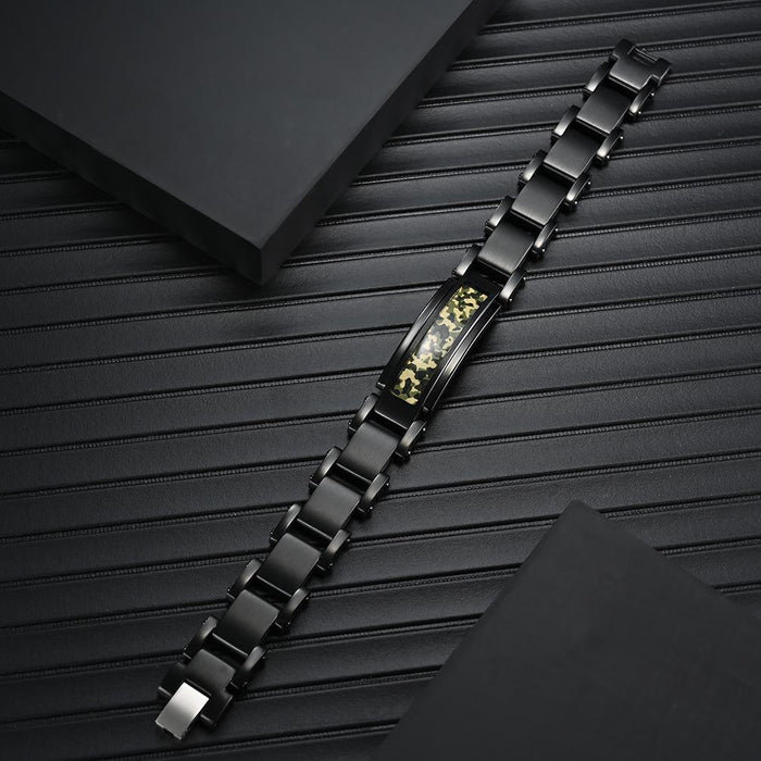 Men's Titanium Steel Camouflage Bracelet Accessories