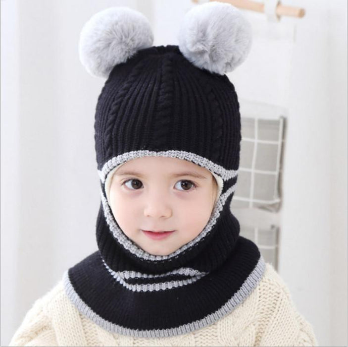 Baby Boy Girl Hat And Scarf Face Ear Protection